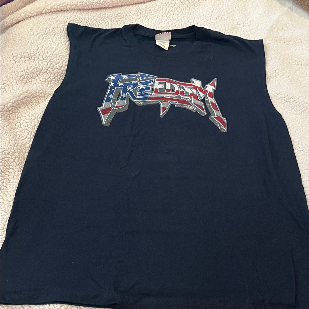 Sonoma Navy Freedom Graphic Tank Top